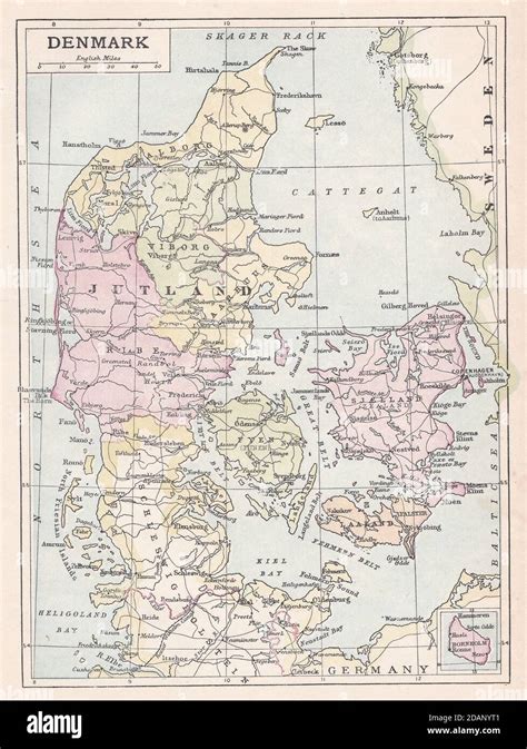 map of denmark 1900.